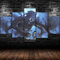 5 teiliges bild Spiel 5 teilig leinwandbilder,leinwanddrucke bilder,bild leinwand xxl 5 teilig,wandbilder schlafzimmer Dekoration,bilder,poster,Zünde im Dunkeln eine Kerze an,kunstdrucke 125x60cm