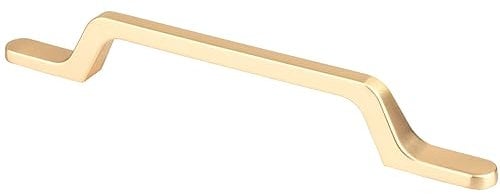 livingpoint24 Möbelgriff BA 128 mm Küchengriff Messing matt Türgriff goldfarbig *8025