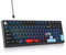 Owpkeenthy 96 Gaming Keyboard Gasket Mounted,100% Full Size Mechanical Keyboard Hot Swappable with Sound Absorbing Foam Pre-lubed Linear Switch South-Facing RGB Backlit for PC Laptop (Deep Sea)