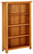 Hommdiy Eiche Massiv Bücherregal Standregal Aktenregal Holzregal Regal 4 Fächer 70x22x110 cm Massivholz