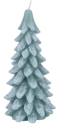 Selezione Cartoleria Varzi Dal 1956 Set Di 2 Candele A Forma Di Albero Innevato Natalizio