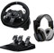 Logitech G G920 Driving Force Volante de Carreras y Pedales + A10 Auriculares Gaming Gen 2 con Cable, Auriculares Over-Ear para Gaming, para Xbox Series X|S, Xbox One, Nintendo Switch, PC - Negro