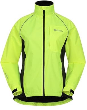 Mountain Warehouse Adrenaline Womens Waterproof Jacket - Breathable Ladies Coat, Taped Seams, Reflective Trims Rain Jacket - For Spring Summer, Cycling, Running Bright Yellow Women's Size 20