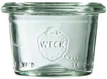 Weck Mini-Glas 35 ml 12 Stück | Zur Konservierung, Säften, luftdichter Aufbewahrung von trockenen Zutaten