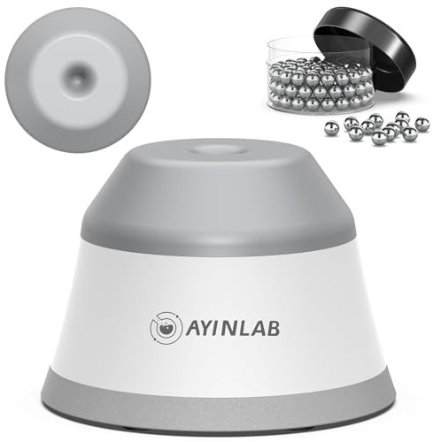 AYINLAB 3000rpm Scientific Vortex Mixer, Lab Vortex Stirrer with Touch Function, Paint Mixer, Eyelash Adhesives, Tattoo Ink and Acrylic Paints Mixing with Extra Silicone Cap & 120pcs Stirring Beads