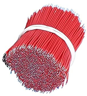 Protection cable 1000PCS 28AWG Connector Wire 28AWG 3/4/5/6/8/10cm Fly Jumper Wire for Tin-Plated Breadboard PCB Solder Cable earth wire (Color : Red, Size : 12CM)