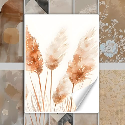 GRAZDesign Fliesenaufkleber Boho Bad & Küche beige Muster Fliesenbilder selbstklebend - 20x25cm / 10 Stück