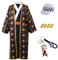 HSJZBQSM Trafalgar Law Cosplay-Kostüm, Kimono, Umhang, Hut, Ohrring, Anzug, für Erwachsene, Wono Trafalgar Law Kostüm (Gelb+Hut, XL)