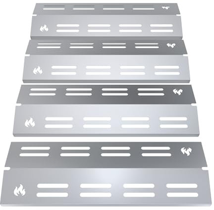 teileplus24 BR15-4-SG Gasgrill Edelstahl Brennerabdeckung kompatibel mit Enders Chicago 4 | Flavorizer Bars | Passgenau | Rostfrei | Brennerschutz