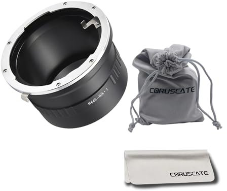 M645 auf NIK-Z Objektiv Adapter,Kompatibel Mamiya 645 (M645) Mount Objektiv auf Kompatibel mit Nik-Z fc,Z30,Z9,Z8,Z6,Z7,Z6 II,Z7 II,Z5,Z50+Objektiv Reinigungstuch