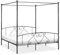 Sufrk Himmelbett-Gestell Grau Metall 200 x 200 cm Himmelstange Klemmen Betthimmel Stange Himmelbett Gestell Moskitonetz Halterung Bett