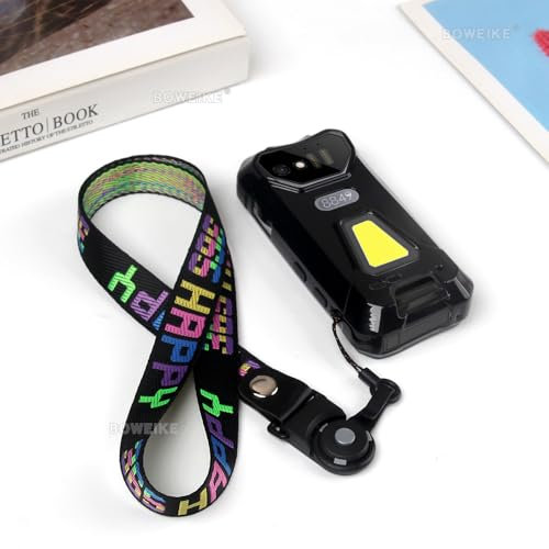 Anybird TPU Silikon Case with Lanyard Tasche Hülle Für Unihertz Tank 3 pro 6.81 Handyhülle Handy Tasche Schutz Cover Etui Schutzhülle (Schwarz)