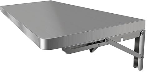 Klappbarer Wandtisch aus Edelstahl, Küchentisch, einfach zu installierender Wandtisch, klappbarer Esstisch, geeignet for Küche, Schlafzimmer, Wohnzimmer, Büro(60 * 30cm(24 * 12in))