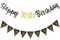 TOPWAYS Deko 70 Geburtstag Banner Frauen Mann, Schwarz Gold Geburtstagsdeko 70. Geburtstag Girlande Happy 70 Birthday Banner Wimpelkette für 70Geburtstag Frauen Männer Deko (Geburtstag70)