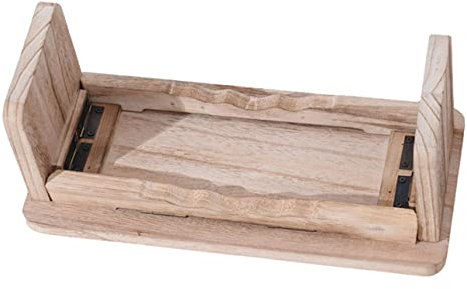 BIUDECO Meditationsstuhl Zen Hocker Klappbar Aus Hellem Naturholz Knie Sitz Hocker rutschfest Mit Faltbaren Füßen Wohnzimmer Schlafzimmer