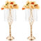 VEVOR Supporto per Fiori da Matrimonio in Cristallo, Alto 55 cm Centrotavola in Metallo per Matrimonio 2 Pezzi, Portafiori Dorati, Espositore Floreale per Tavoli, Cene di Nozze, Cerimonia, Compleanno