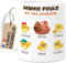 Cupdarling® Mug Mamie avec 1-8 Petits-Enfants Personnalisé - Mamie Poule - Tasse Cadeau Grand-Mère - Cadeau Fête Des Grand-Mères - Anniversaire Mamie - 330 mL Céramique - 5 Poussins