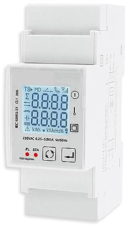Smart Meter Energy Monitor Smart ZigBee Energy Meter Single Phase 80A Din Rail Power Monitor KWh Wattmeter Voltmeter Ampermeter