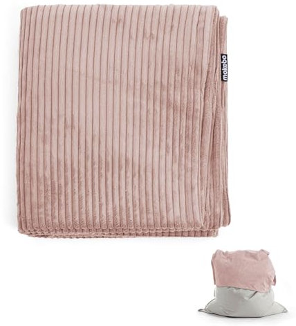 mokebo Sitzsack Bezug aus Cord 'Das Kuschel-Cover', Cover für den Riesen-Sitzsack 'Der Große', Cordbezug in Rosa für Sitzkissen & Liegekissen, für alle gängigen XXL Sitzsäcke bis 140x180 cm anwendbar