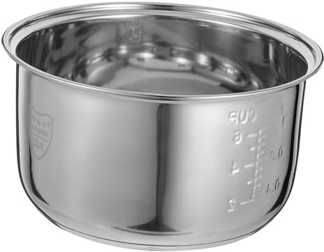 GRIRIW Rice Cooker Liner Nonstick Stainless Steel Inner Pot for Electric Rice Cooker Replacement Cooking Container