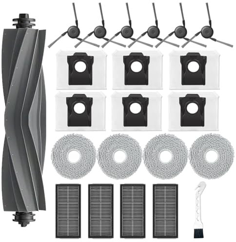 elfofle Accessori di ricambio per robot aspirapolvere Dreame X40 Ultra Complete/L40 Ultra/Mova P50 Pro Ultra, 1 spazzola principale, 6 spazzole laterali, 4 salviette, 4 filtri, 6 sacchetti per la