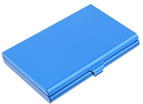 Veemoon Porte-Cartes De Visite Femme en Aluminium avec Miroir Étui Compact Et Organisateur De Cartes De Visite Bureau Sorties Design Élégant Et Pratique