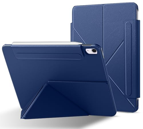 RoYiio Hülle für iPad Air 11 Zoll (M4/M3/M2) Schutzhülle Magnet, Dunkelblau | Klappbarer Ständer, Kratzfest, Starker Magnet Hülle für iPad Air 10.9 5/4 Gen, für iPad Air 11 M4 2026/M3 2025/M2 2024