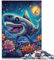 1000-teiliges Puzzle für Erwachsene Deep Jaws Spiele Spielzeug Geschenk 26 x 38 cm ganze Familie für Teenager ab 14 Jahren