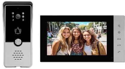 WESLNN Videocitofono 720P Con Schermo A Colori Da 7'', Citofono Domestico, Di Controllo Accessi Elettronico Con Visione Notturna Intelligente Ad Alta Definizione