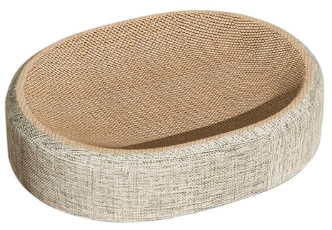 Kratzunterlage für Katzen, Lounge-Bett für Kätzchen, Spielruhe, umweltfreundliche Wellpappe mit doppelseitigem Design, interaktiver -Kratzer, um Möbelschäden zu reduzieren und zu fördern, 41 x