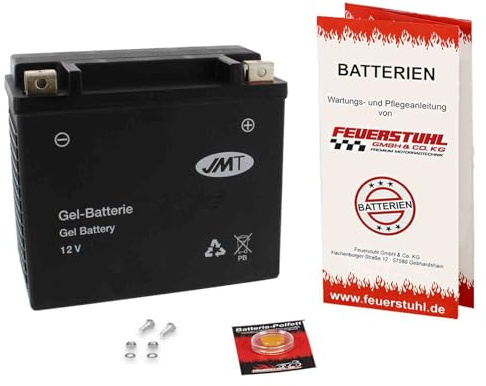 JMT Batterie passend für Harley-Davidson V-Rod Muscle, 2009-2017, startklar | 20 Ah / 310 A, Gel, wartungsfrei, einbaufertig, auslaufsicher, inkl. 7,50€ Batteriepfand