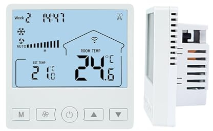 Trochate Programmable Thermostat for House,Programmable Thermostats for Home - LCD Temperature Controller Precision Energy-Efficient Panel for Office Garage RV Living Room Bedroom Apartment Kitchen