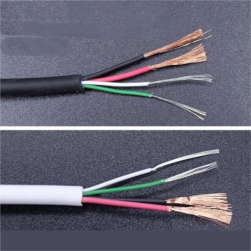 OPQWAPECE 1-10M Type C Fast Charging Wire | 3A Quick Charge, 4 - Core Data Transmission for DIY Repair & USB Keyboard(Black,10M)