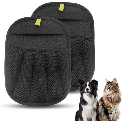 Dwitkul 2 Piezas Guante Anti Pelo de Animales Lavable en Máquina, Guante Estático Atrapador de Pelo Reutilizable, Guante para Recoger Pelo de Perro y Gato en Sofás, Muebles, Alfombras, Asientos de
