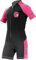 Cressi Little Shark, Shorty Wetsuit 2 mm, Muta Shorty Junior Disponibile a Maniche Corte o Maniche Lunghe Unisex - Bambini, Nero/Rosa, 3/4 Anni
