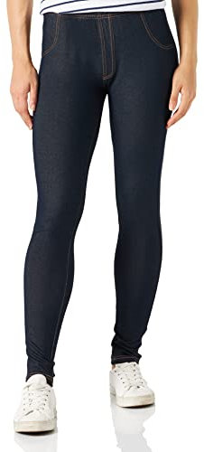 Nur Die Treggings in Jeans-Look Relax & Go Stretch mit Taschen Komfortbund Skinny Fit Damen, dunkeljeans, S