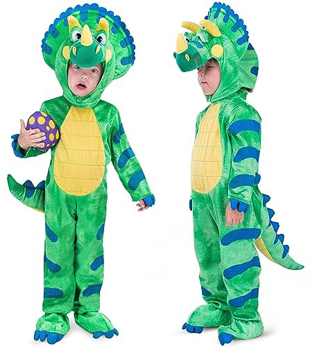 Spooktacular Creations Green Triceratops Disfraz -S -S