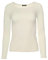 Easy Young Fashion - Damen Basic Rundhals Shirt - Langarm Unterziehshirt - Skinny Fit 1093 - Creme L
