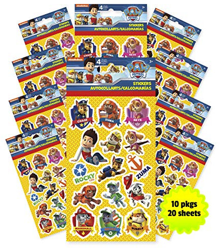 Trends International Paw Patrol Standard-Aufkleber, 4 Bögen, 10 Stück