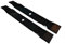 Jeu de lames de mulching de 107 cm pour tracteur tondeuse Husqvarna, Partner Poulan 134149 133128