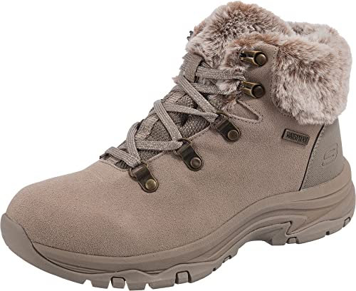 Skechers Trego Falls Finest, Stivaletti Donna, Beige Taupe Suede Nylon, 39 EU