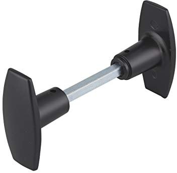 THIRARD - Paire de boutons pour porte, carré 6x110mm, 1 portée, noir