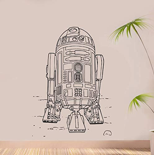 R2D2, Star Wars Wandtattoo Cool Star Wars Vinyl Drogenabhängiger Teenager Junge Schlafsaal Schlafzimmer Coole Dekoration Selbstklebendes Poster 42X58Cm