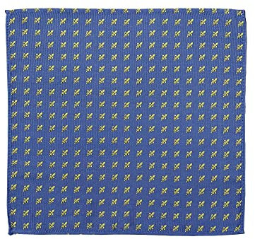 PB Pietro Baldini Einstecktuch für Herren aus 100% Seide - Elegante Einstecktücher für Anzug oder Sakko - 25 x 25 cm - hellblau gold