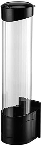 Porte-gobelet en Papier pour dissolvant Automatique de gobelets Porte-gobelet jetable Mural étanche à la poussière avec Distributeur de gobelets de Couverture - Noir 37,5 * 9,8 cm
