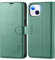 TUCCH Hülle für iPhone 13, iPhone Flip Case, Magnetische Handyhülle RFID-Sperrung [TPU] [Standfunktion] [Kartenfach], stoßfest Schutzhülle kompatibel mit iPhone 13 (6,1 Zoll) Grün