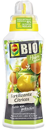 COMPO Fertilizante Cítricos Huerto Urbano, Rico en Potasio, Para frutas más color y sabores más intensos, 500mL