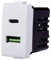 MODULI PRESE INTERRUTTORI SHUCKO PULSANTI USB DIMMER COMPATIBILE CON BTICINO MATIX (MODULO PRESA CARICATORE USB DOPPIO TYPE A + C 1P 3.1A 5V BIANCO)