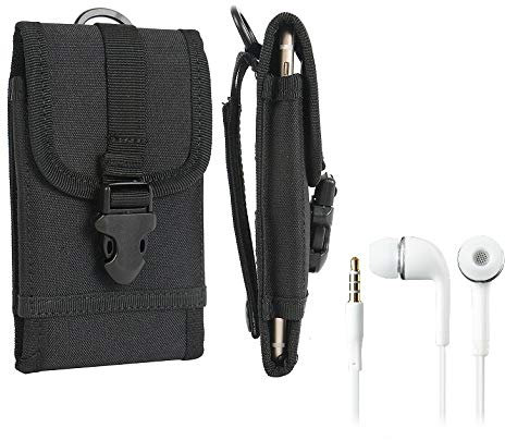 K-S-Trade Qualitativ & Innovativ Holster Schutz Hülle Für HiSense E18 Pro Gürteltasche Handy Hülle Tasche Outdoor Seitentasche Schwarz 1x +