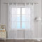 ESLIR Schiebegardinen Voile Flächenvorhänge Set 2er Schiebevorhang Wohnzimmer Gardinen mit Schlaufen Transparent Vorhang Bestickt Grau BxH 57x225cm 2 Stück